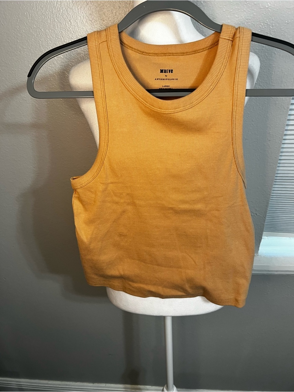 The Blair Baby Tee by Maeve Brown Light Sleeveless Cropped Racerback Large - Picture 3 of 11